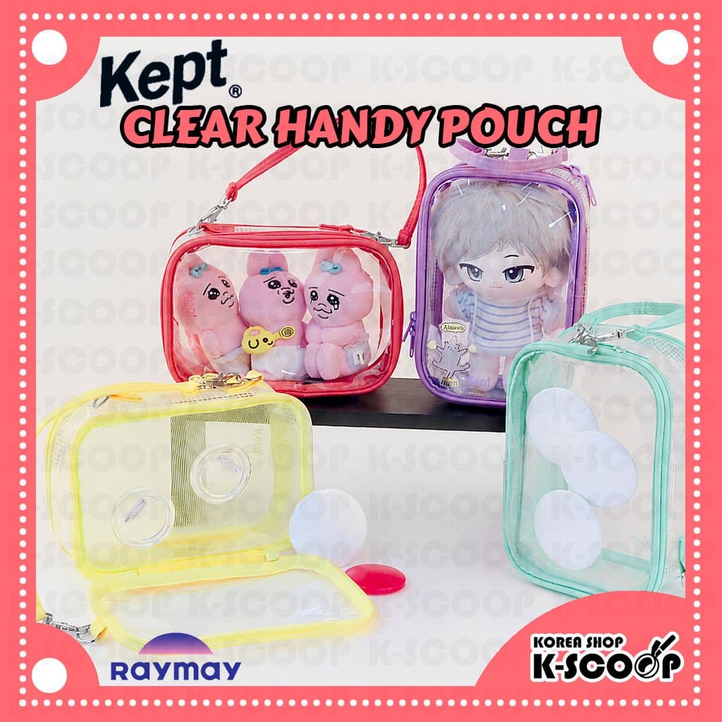 Raymay Kept Bolsa Transparente E Prática KP1434 Boneca De Pelúcia De 2 Vias De Armazenamento De Acessórios Com Alça Remo