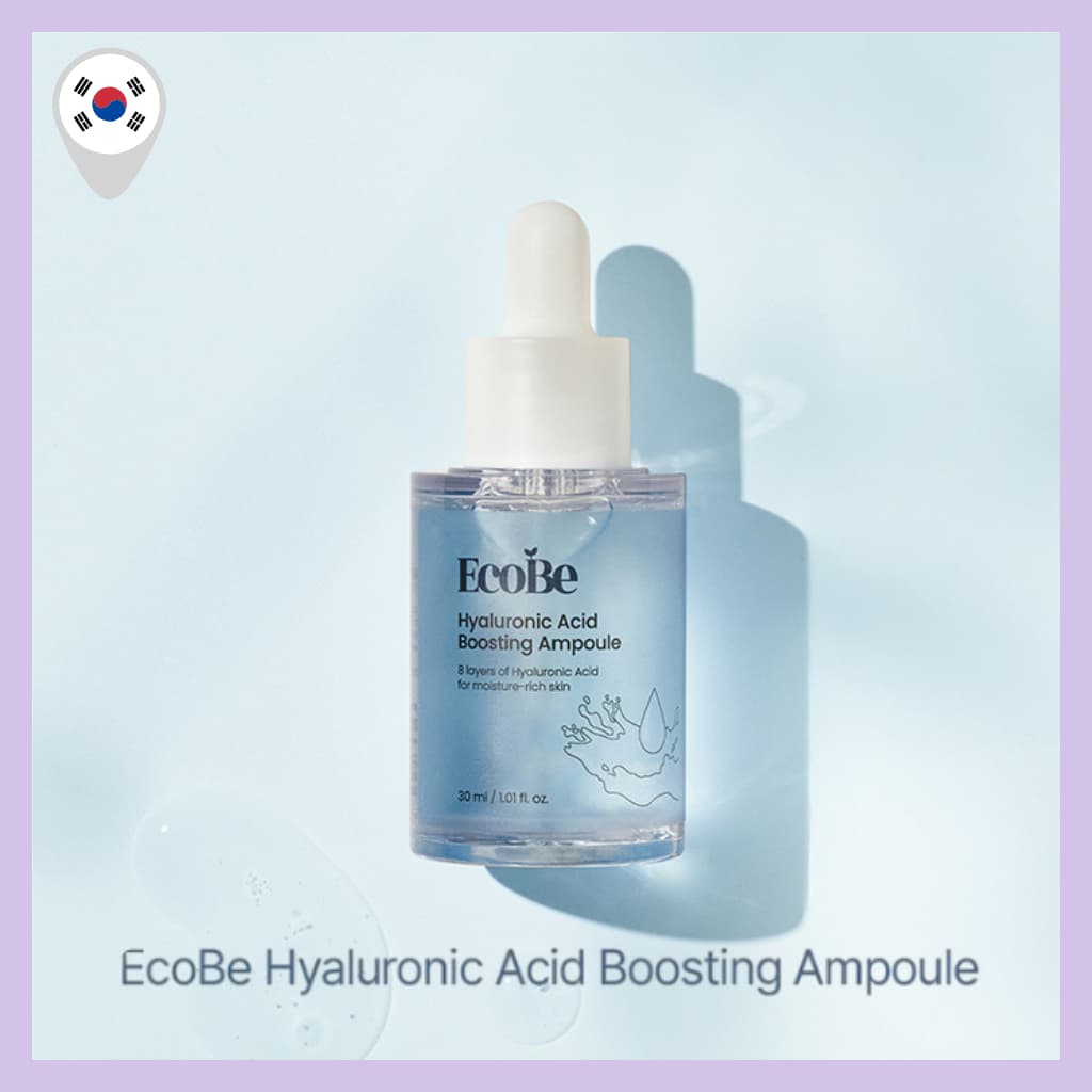 [EcoBe] Ampola Intensificadora De Ácido Hialurônico 30ml Soro Facial Vegano Para Hidratação Profunda E Cuidados Com Barr