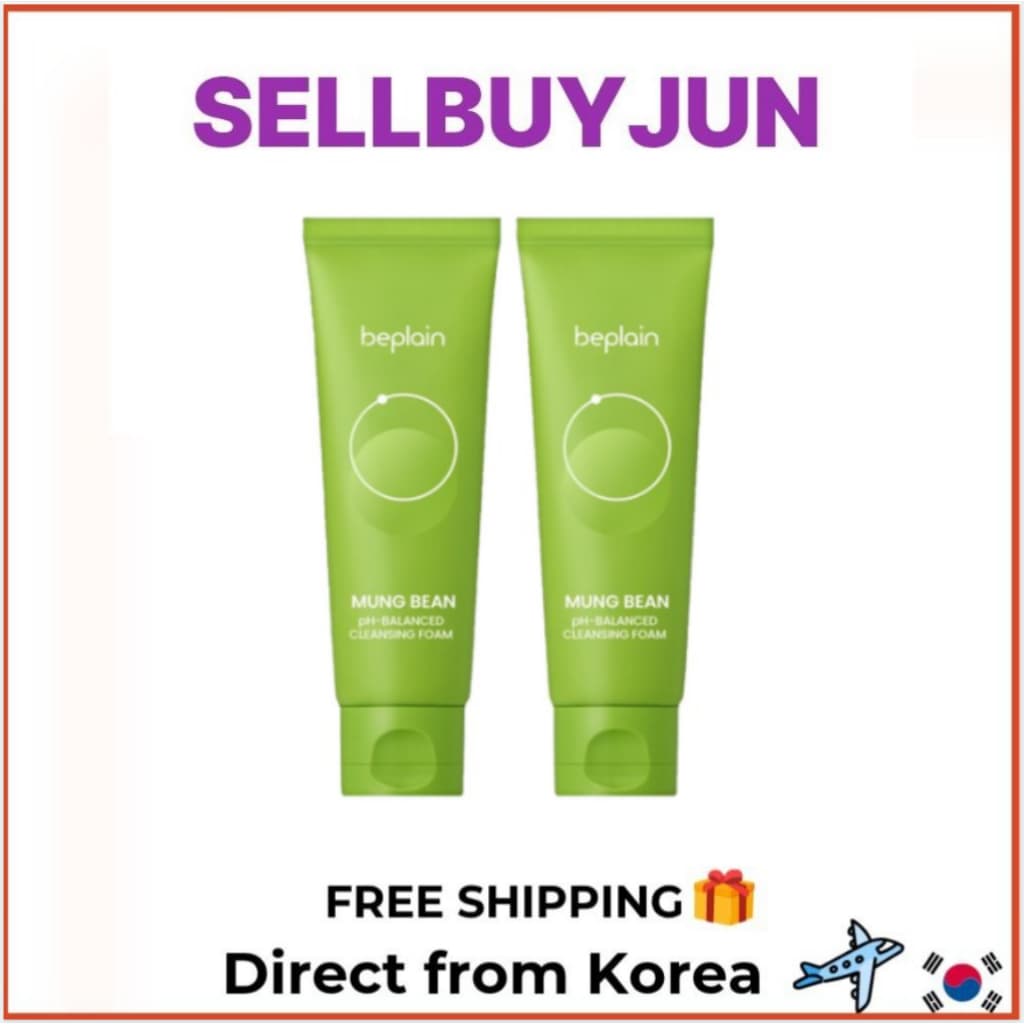 [BEPLAIN] Conjunto De Espuma De Limpeza Suave Mung Bean 80ml 2 Unidades | Limpador Facial