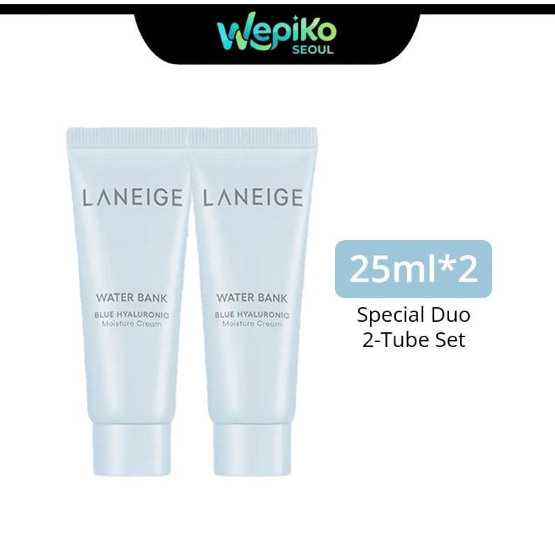 [Oferta Limitada] Creme De Umidade LANEIGE WATER BANK 25ml * 2 (50ML) Para Pele Normal A Seca