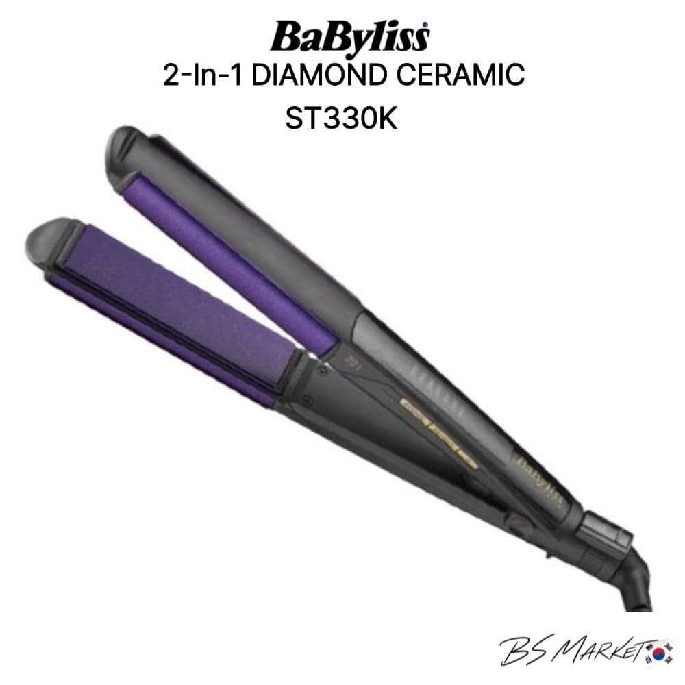 BaByliss 2 Em 1 Diamond Ceramic Alisador De Cabelo Modelador ST330K Úmido E Seco 235 ° C Desligamento Automático