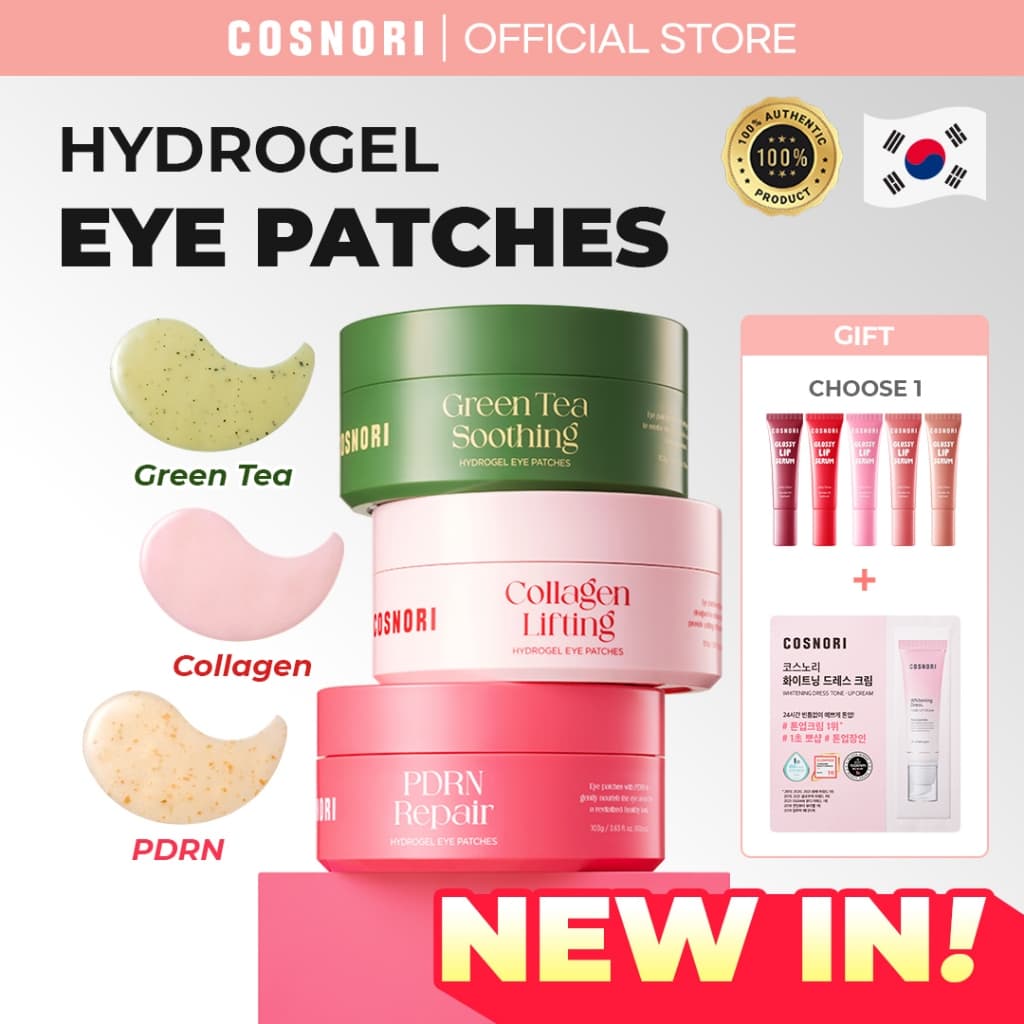Tapa-Olhos De Hidrogel COSNORI (Chá Verde , Colágeno , PDRN)