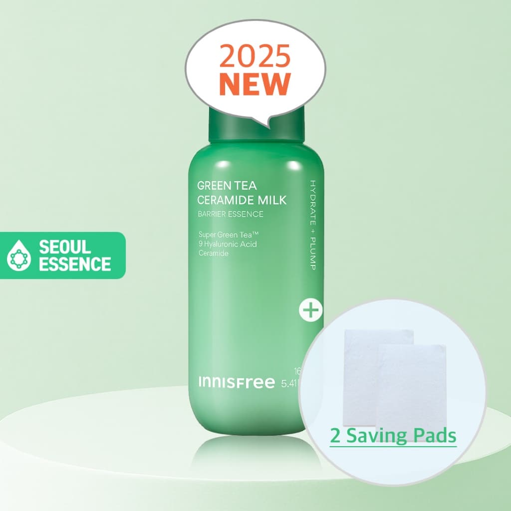 INNISFREE Chá Verde Ceramida Essência De Barreira De Leite (Recarga) 160ml-Super , 9 De Ácido Hialurônico