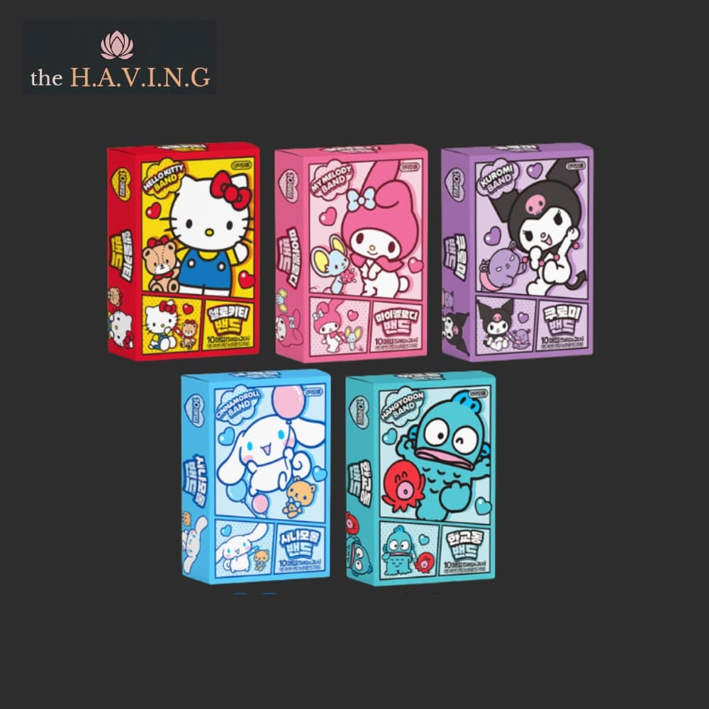 [SANRIO] Banda De Personagens Infantis Aid_10p Série-2/Bandagem Adesiva/Primeiros Socorros