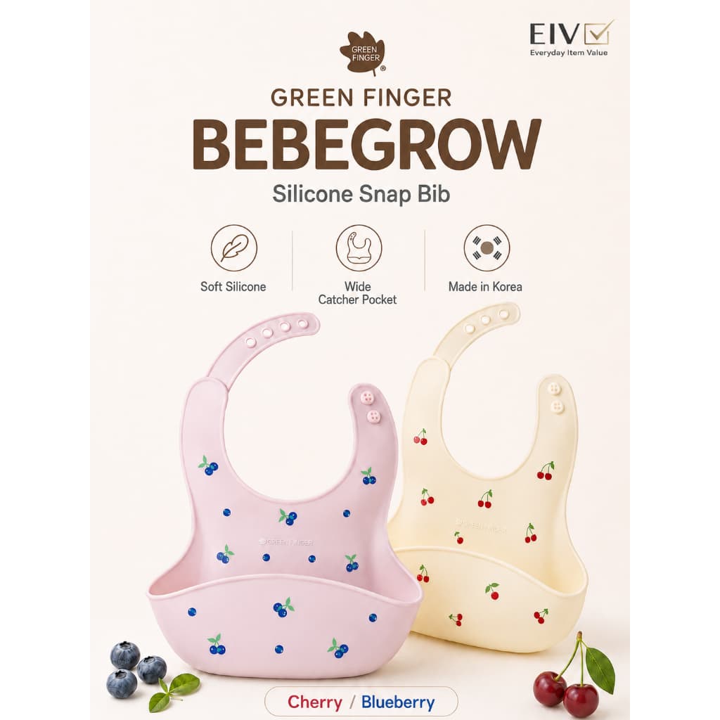 [Verde Dedo BEBEGROW] Babador De Bebê Com Pressão De Silicone , Alimentação Ajustável Bolso Largo Para Coletor De Alimen