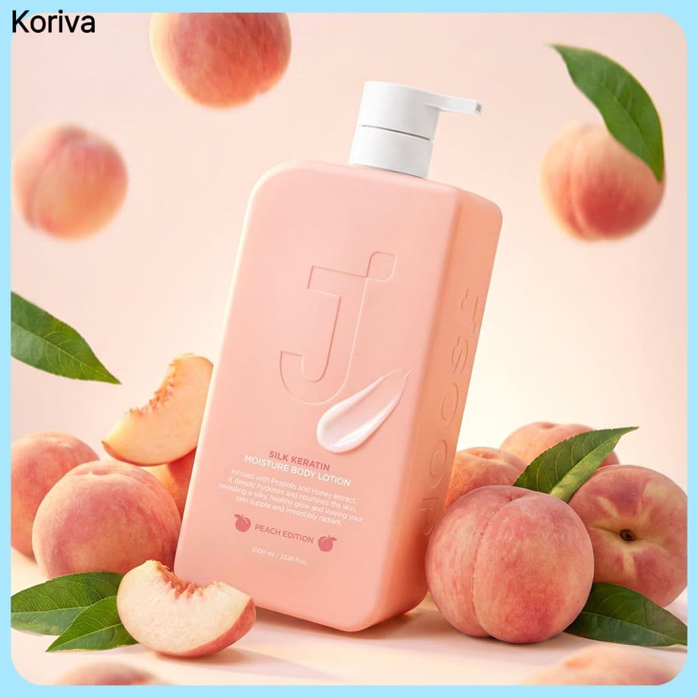 JSOOP Silk Keratin Moisture Loção Corporal Peach Edition 1000ml Juicy Daily Body Care