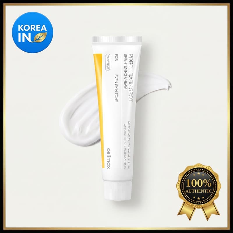 CELIMAX Pore+Dark Spot Brightening Cream 35ml - Olheiras Melasma TXA Rugas Hidratante