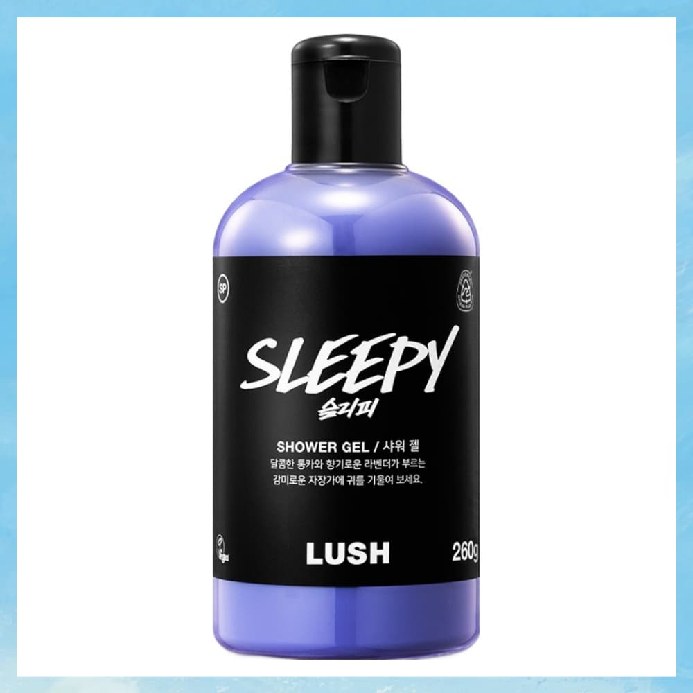 LUSH Gel De Banho De Lavanda Sonolento 260g/520g Lavagem Corporal Leite De Aveia Tonka Cuidados Noturno
