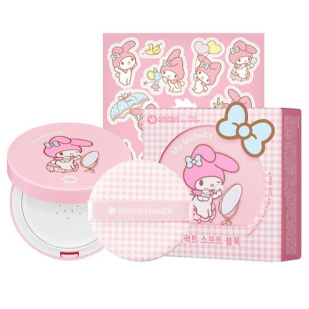 [Greenfinger] + Adesivos , my melody Sun Cushion Edition , Protetor Solar Infantil E Adulto Limited