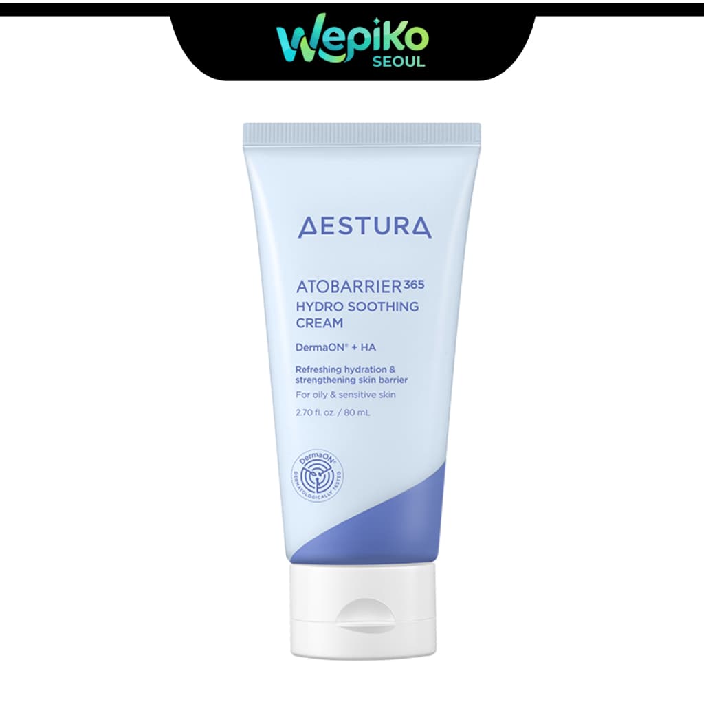 AESTURA Atobarrier 365 Hydro Soothing Cream 80ml Creme Hidratante Coreano Original Reparador de Barreira para Pele Sensível e Seca