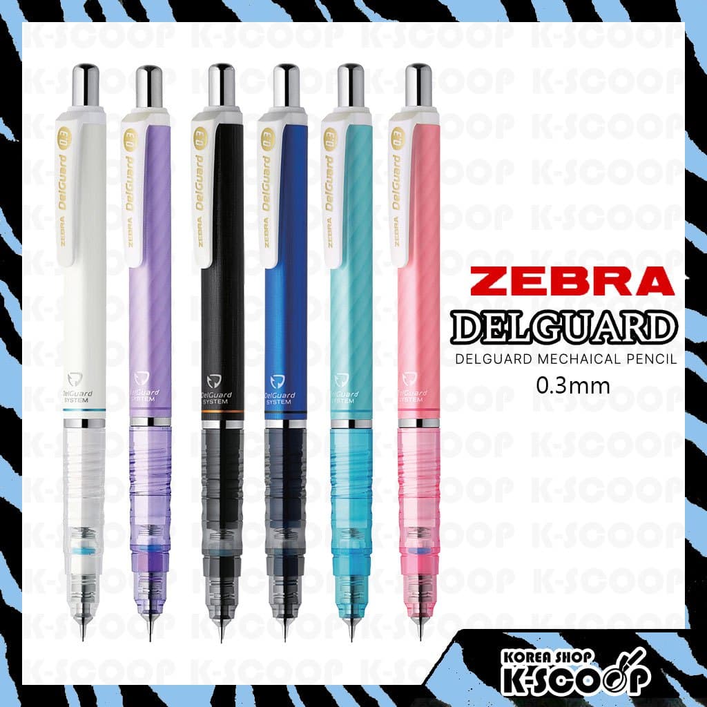 Lápis Mecânico ZEBRA DelGuard Anti-Quebra Proteção Contra Chumbo 0.3 Mm P-MAS85 (Pacote Blister)