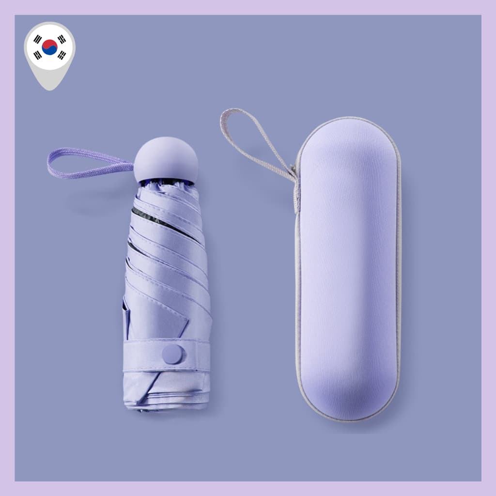 [ZeroLink] Guarda-Chuva Cápsula Ultraleve De 3 Dobras 240g Sol Compacto Com Proteção UV De Viagem À Prova D'água Estojo