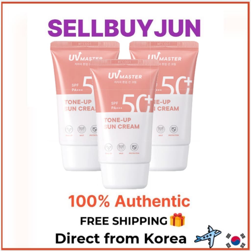 [Tonymoly] Creme Solar Tonificante UV Master Fps50 + PA + + 50ml Conjunto Trio 3P | Base De Maquiagem Iluminadora Natura