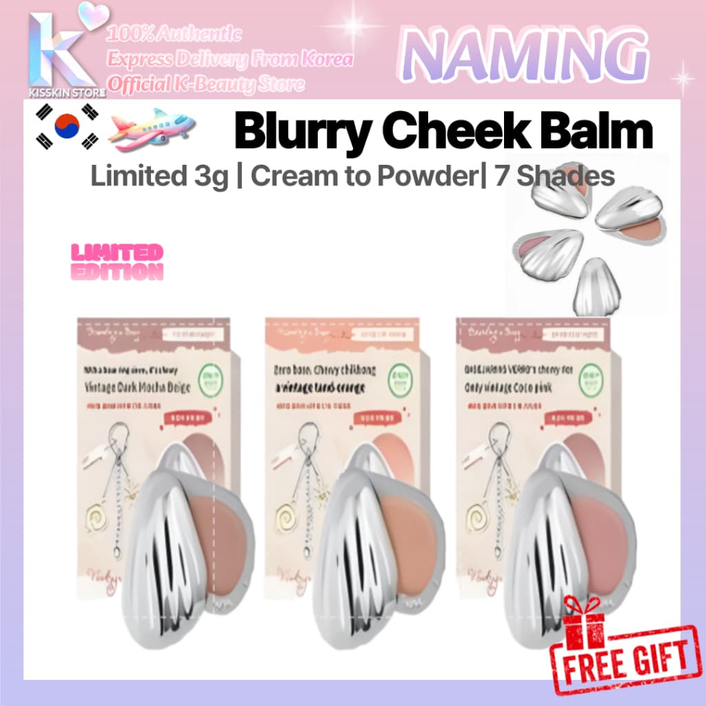 NAMING Blurry Cheek Balm 3g Creme A Pó Blush 7 Tons Coreia Direto