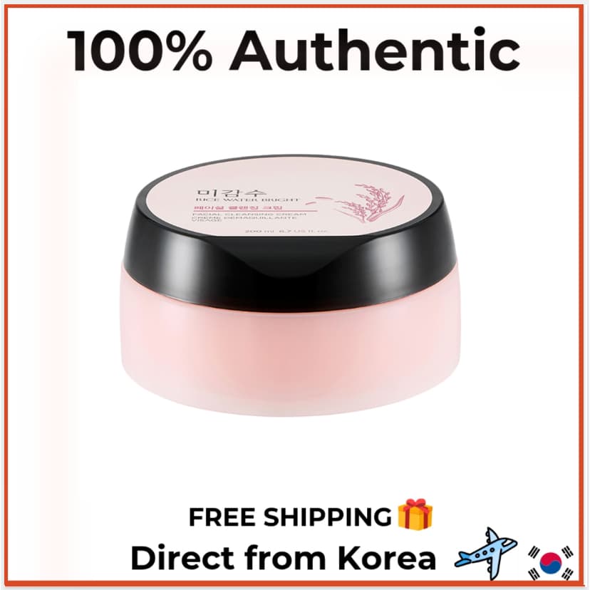 [The Face Shop] Creme De Limpeza Brilhante Água De Arroz 200ml | Lavagem Profunda Skin Radiance K-Beauty