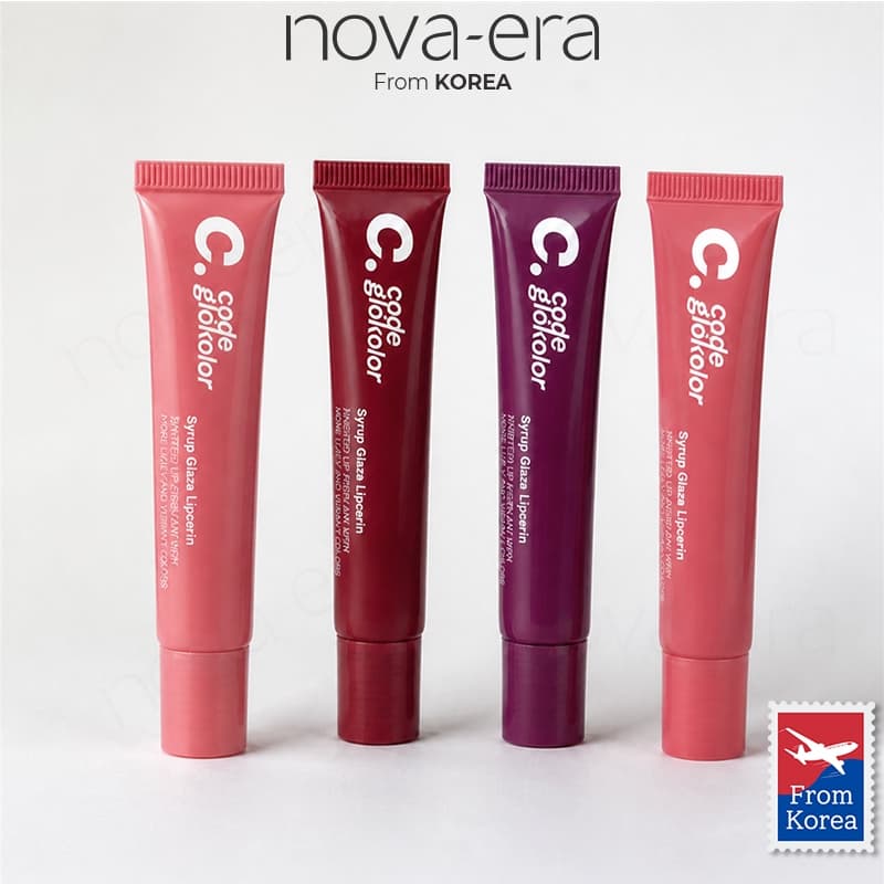 code glokolor Syrup Glaze Lipcerin Cor Labial Glossy 4 Tons de Geleia