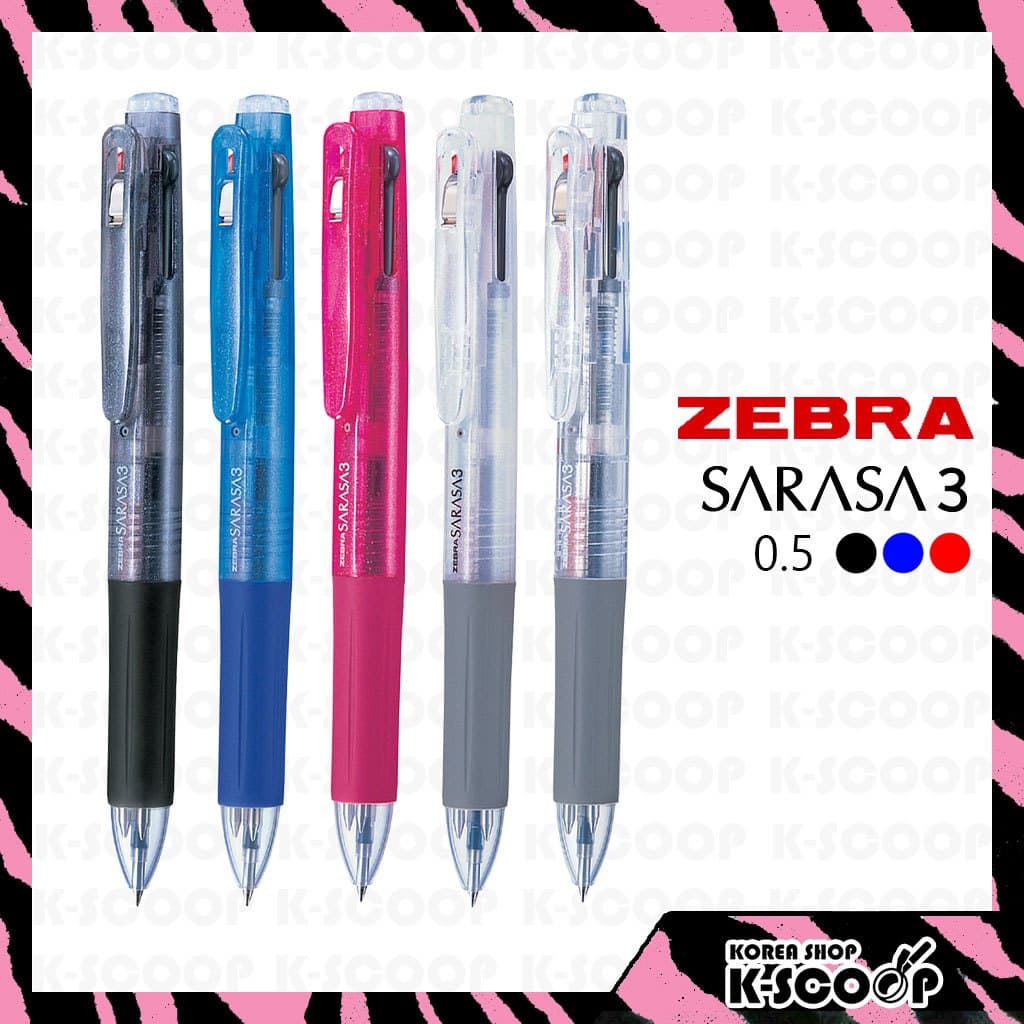 Caneta Multi Esferográfica ZEBRA Sarasa 3 Em 1 0.5mm J3J2