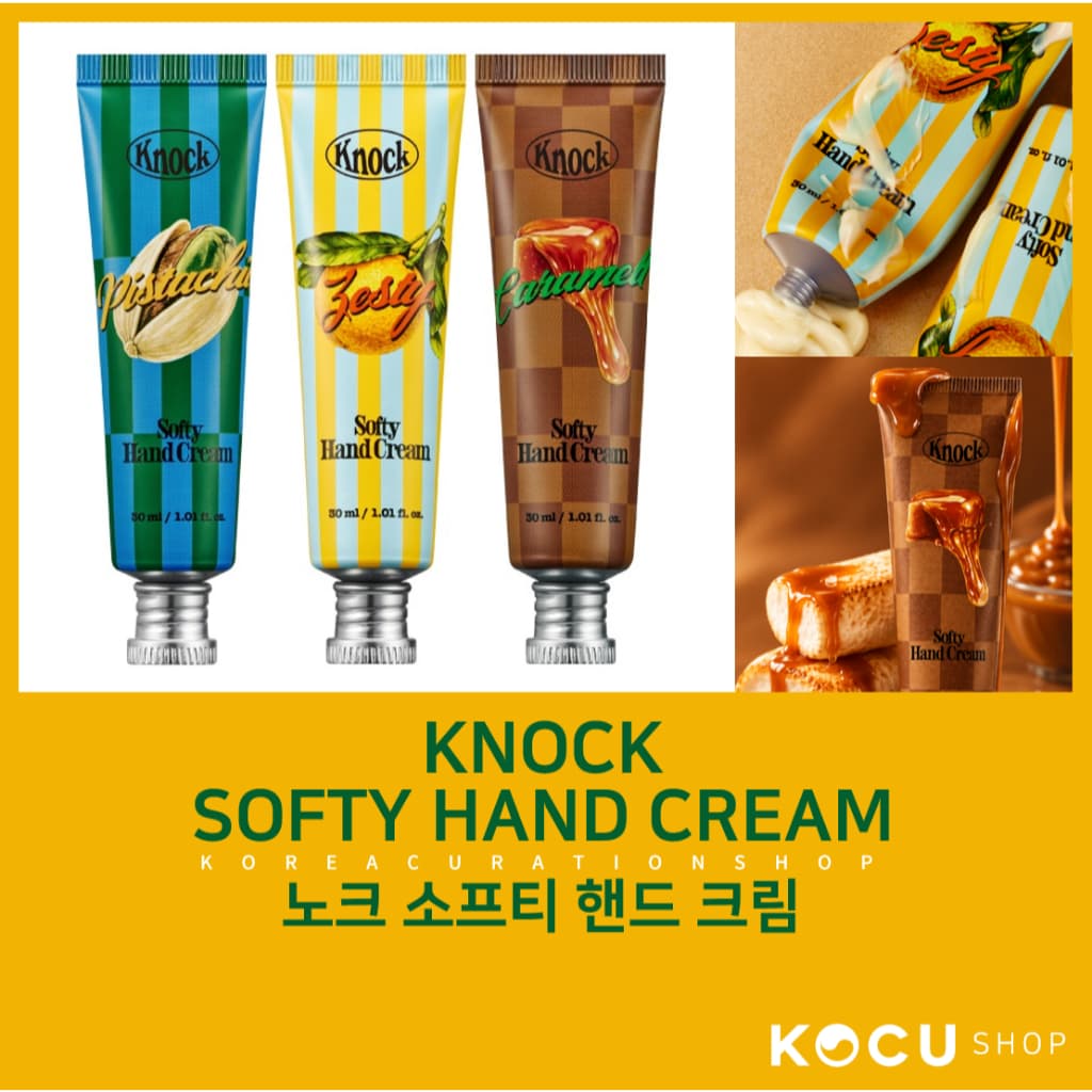 KNOCK Softy Hand Cream 30ml (3 Tipos) | Creme para Mãos em Sérum | Absorção Rápida | Hidratação de Longa Duração | Fragrância Exclusiva
