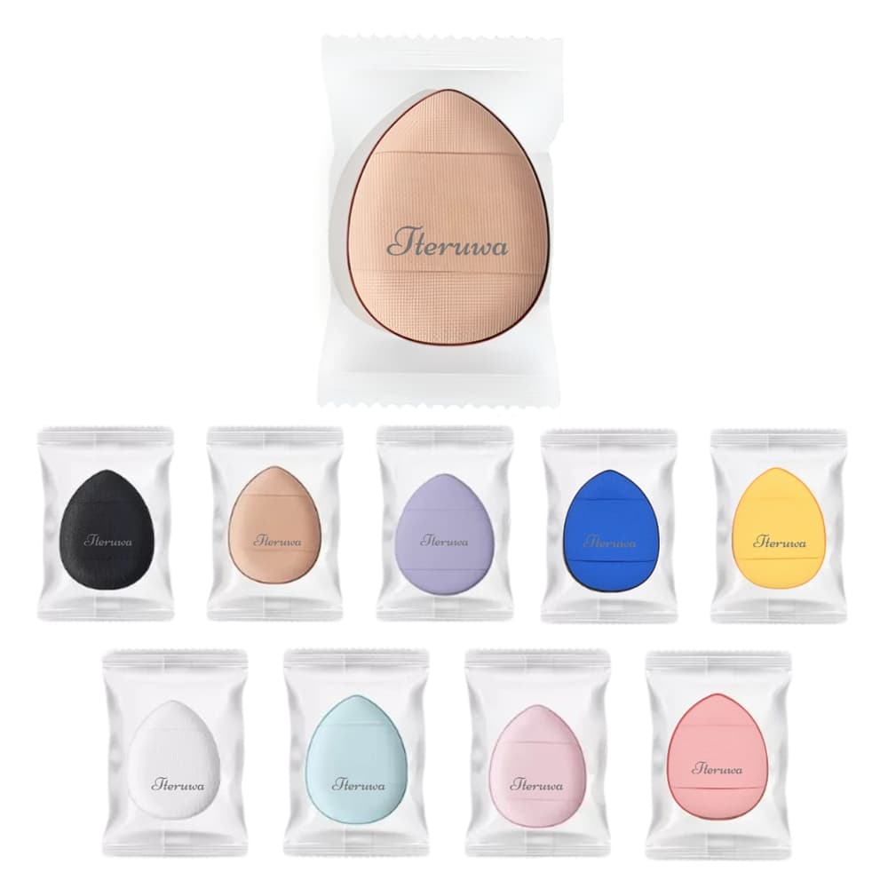 Mini Maquiagem Puff Waterdrop Almofada De Ar 10 Pçs Embalado Individualmente Cor Misturada Esponja De Beleza Coreana