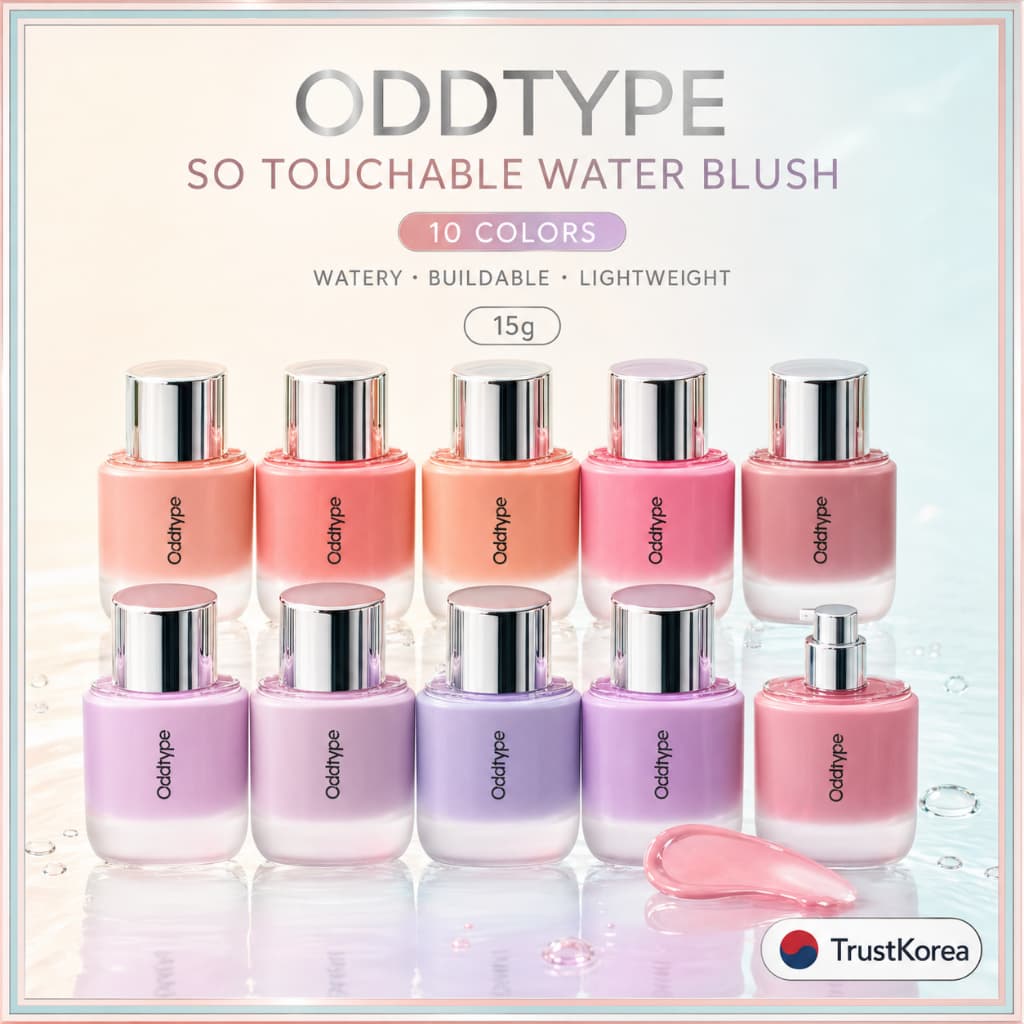 ODDTYPE Blush De Água Tão Tocável 15g 10 Cores Maquiagem Líquida Edificável Aquosa Para Bochechas