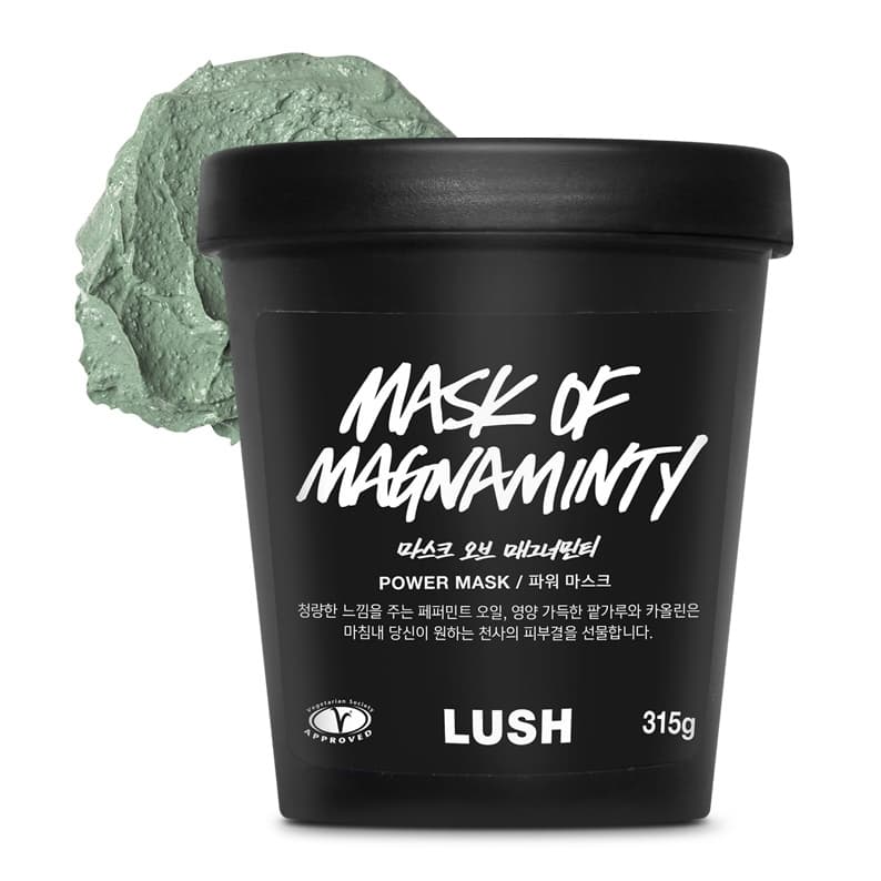 LUSH Máscara De Magnaminty Facial E Corporal 315g 1 Peça Pacote De Lavagem De Argila Mel De Menta Para Cuidados Com A Pe