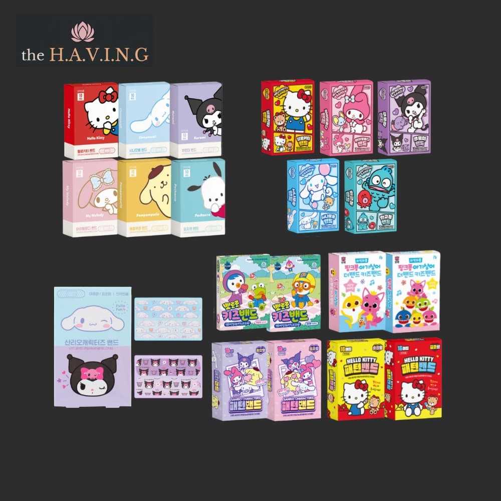 Coleção De Gesso SANRIO/PORORO/PINKFONG Kids Band Aid 10p16p