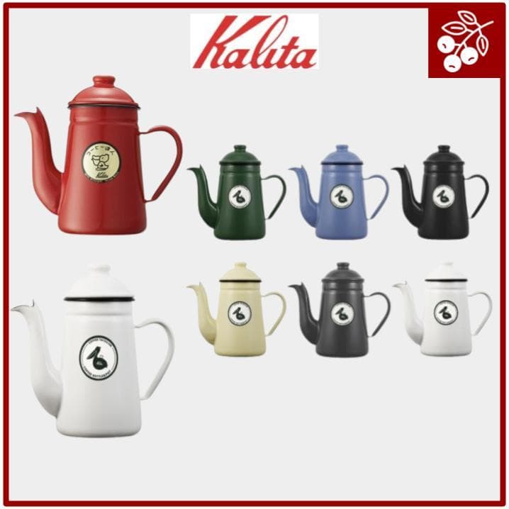 Chaleira Kalita Pelican Pour-Over 1.0L De Aço Esmaltado , Controle De Bico Fino