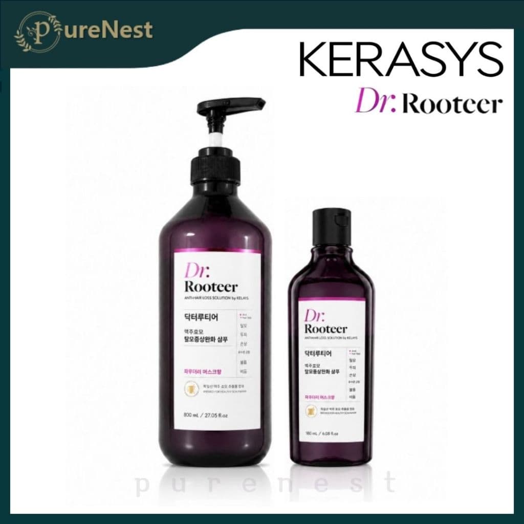 [Kerasys] Shampoo Antiqueda Dr. Rooteer com Levedura de Cerveja 180ml / 800ml