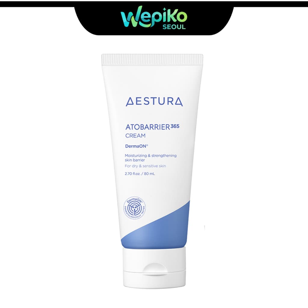 AESTURA Atobarrier 365 Cream 80ml Creme Hidratante Coreano Reparador de Barreira para Pele Sensível e Seca
