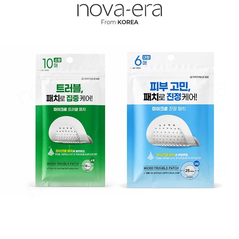 KOREA Micro Trouble Patch 10 Pequenos + 6 Grandes Adesivos Para Cuidados Com A Pele