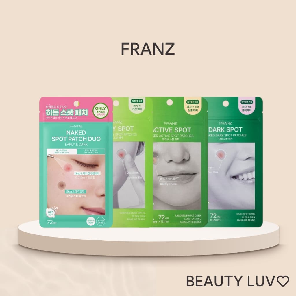 [FRANZ] Naked Spot Patch 72P / Early, Active & Dark, Ultra-Fina 0.013mm, UPF 50+, Compatível com Maquiagem