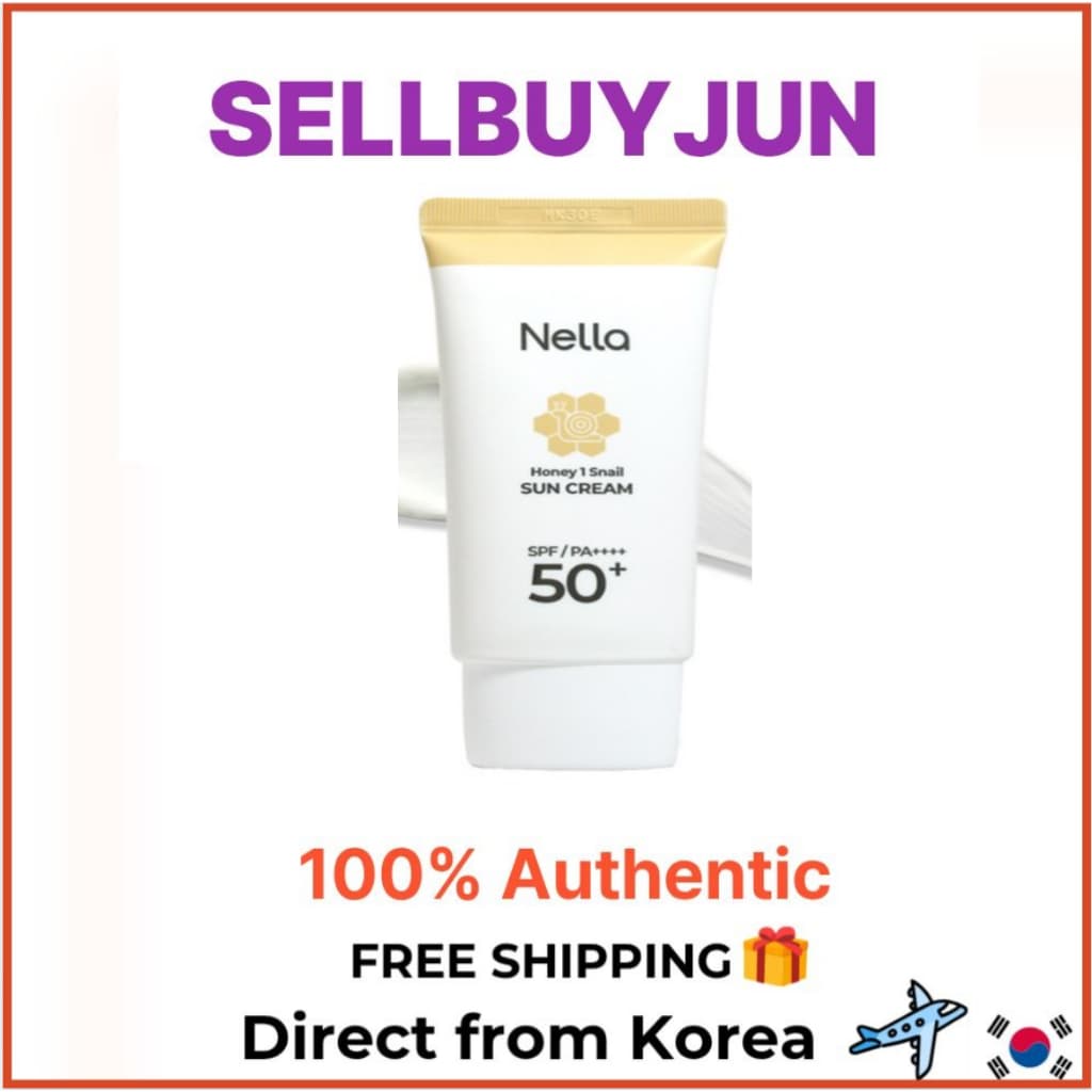 [Nella] Creme Solar Úmido Branco Honey One Snail | Pacote De Protetor Diário