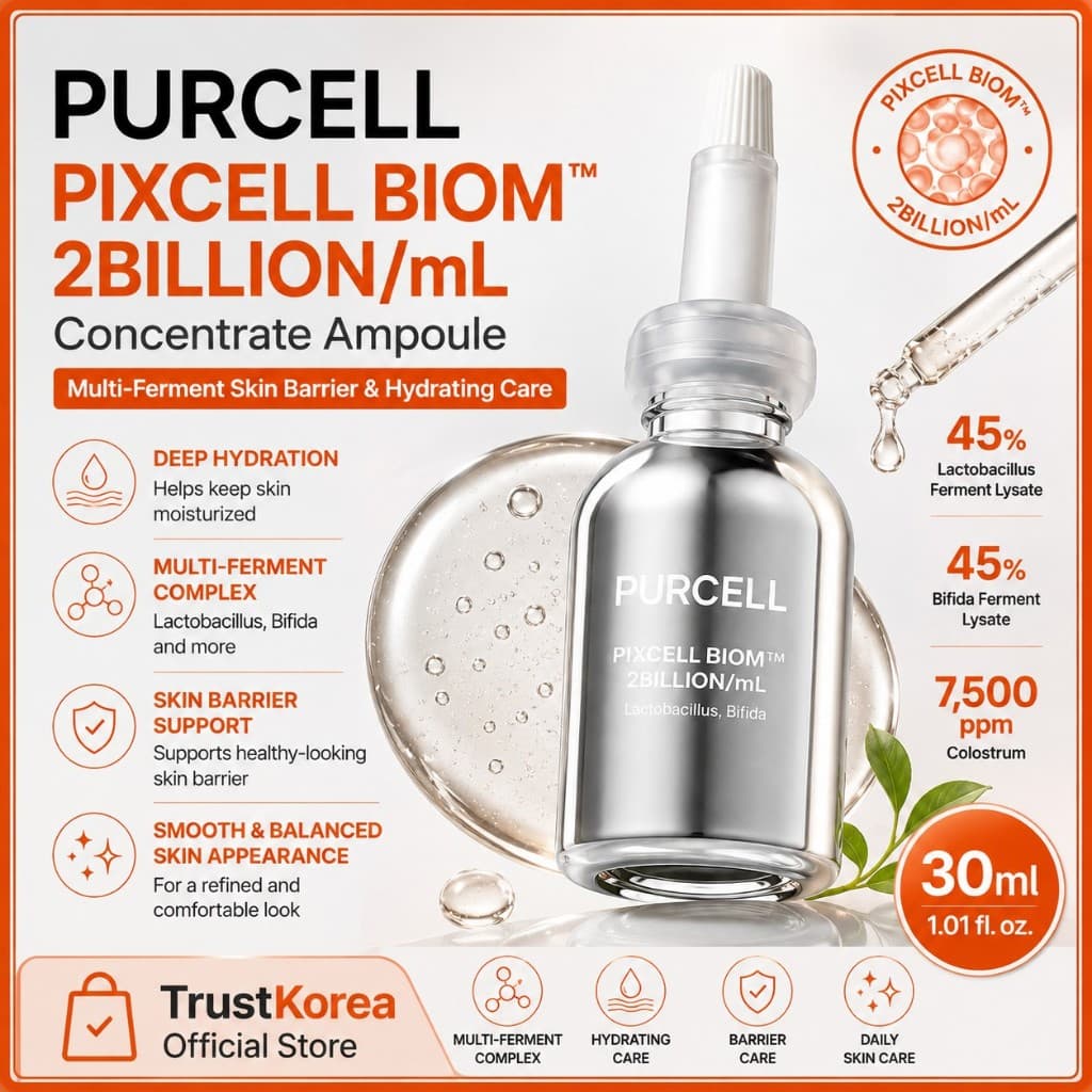 PURCELL PIXCELL Biomtm 2BILLION/mL Concentrado 30ml | Barreira De Pele Multiferment E Cuidado Hidratante Para Sensível