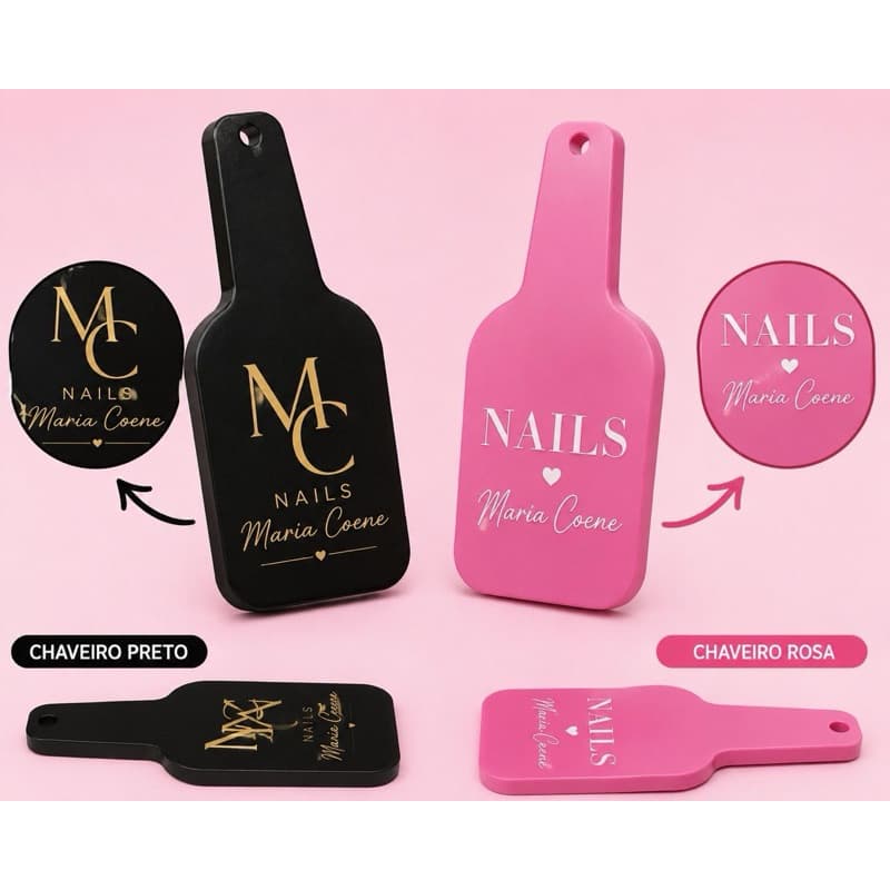 Chaveiro Abridor de Latas Personalizado, Ideal para unhas longas.