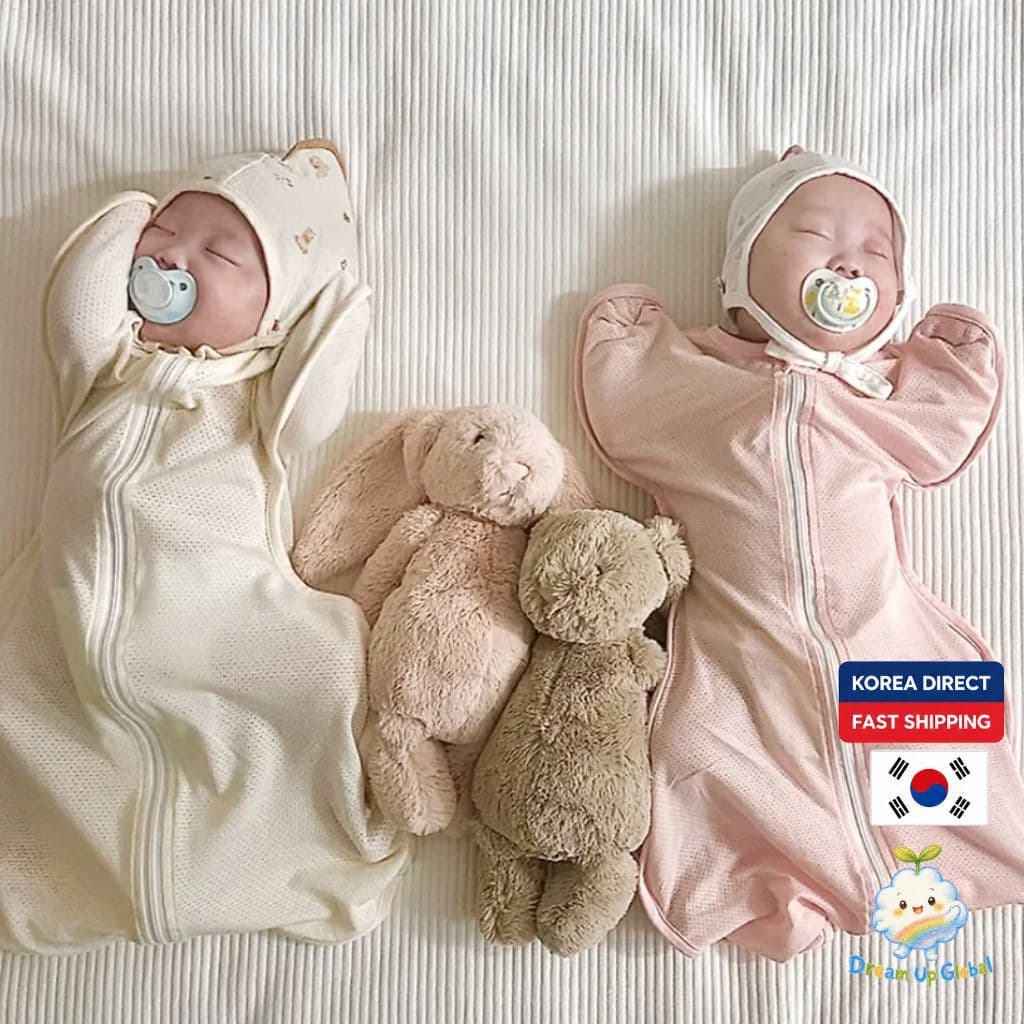 🇰🇷 Swaddle Com Zíper Para Bebê Recém-Nascido Premium | Envoltório De Dormir Elástico De Malha De Bambu Saco OEKO-TEX Cor