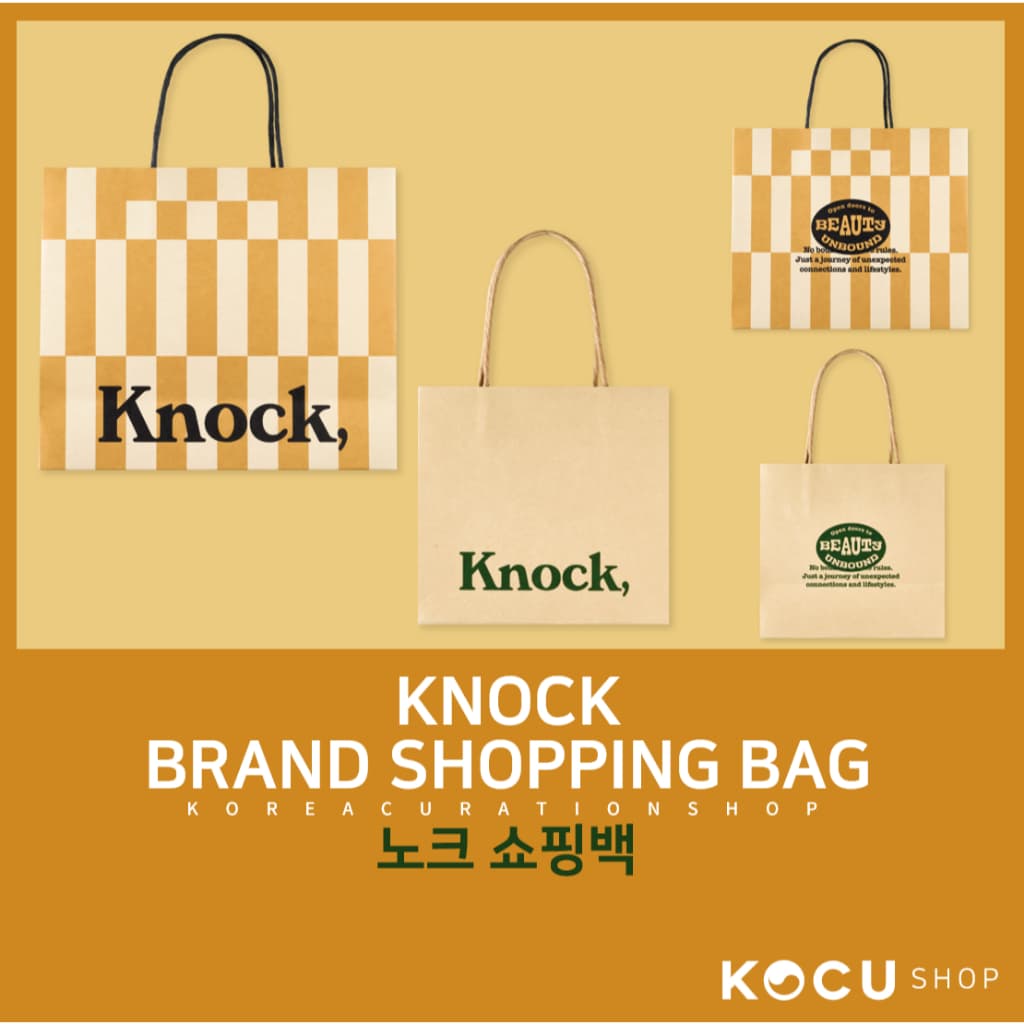 KNOCK Sacola de Papel | Sacola para Presente | 2 Tamanhos  |  Brand Shopping Bag | Paper Gift Bag