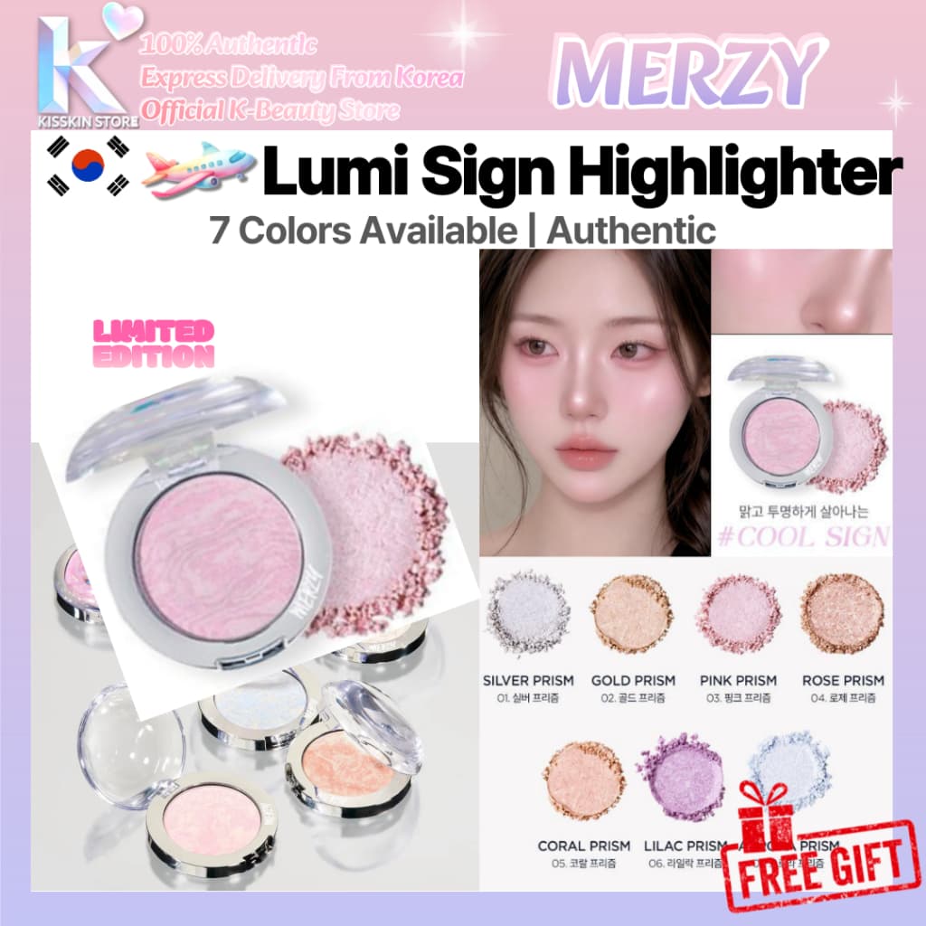 [MERZY] Lumi Sign Highlighter Marble Glow Powder 4g-Envio Direto Da Coreia