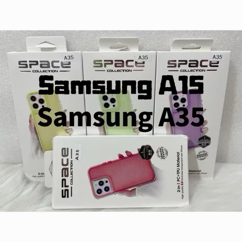 Capa capinha-samsung A15 A35 Acrilico Transparente Colorida  Anti Impacto
