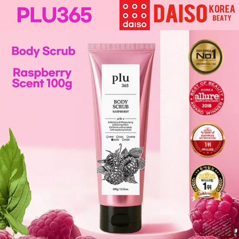 Plu365 Esfoliante Corporal 100g Framboesa | Coreano/Frutado Frágil Removedor De Pele Morta