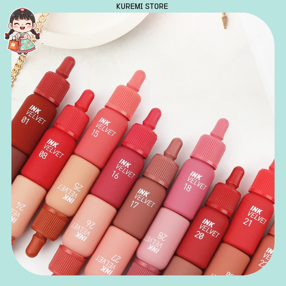 [Peripera] Ink The Velvet-Tonalidade Labial Fosca De Alto Pigmento Com Acabamento De Veludo Macio