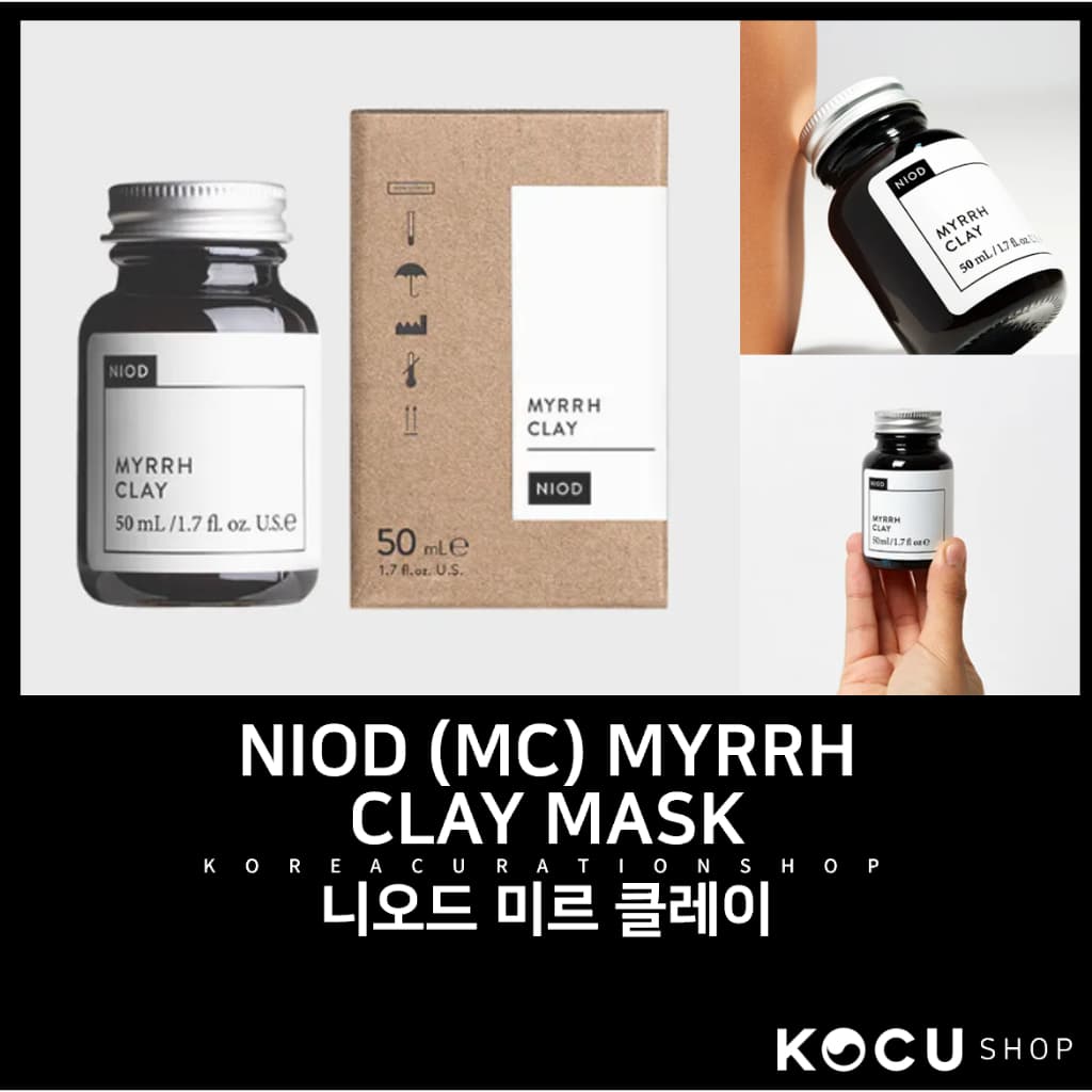 NIOD (MC) Myrrh Clay Mask 50ml | Máscara de Argila Firmadora | Efeito Tensor Imediato | Cuidado dos Poros | Limpeza Profunda