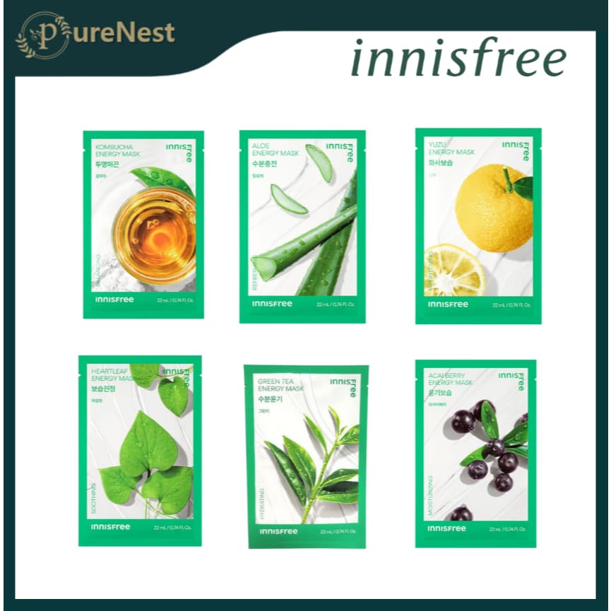[INNISFREE] Máscara Em Folha Energética 20ml