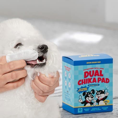 [Boom Paw] Almofada De Escova De Dentes Descartável Com Relevo Duplo Para Animais De Estimação 60p Cães E Gatos K-Lifest
