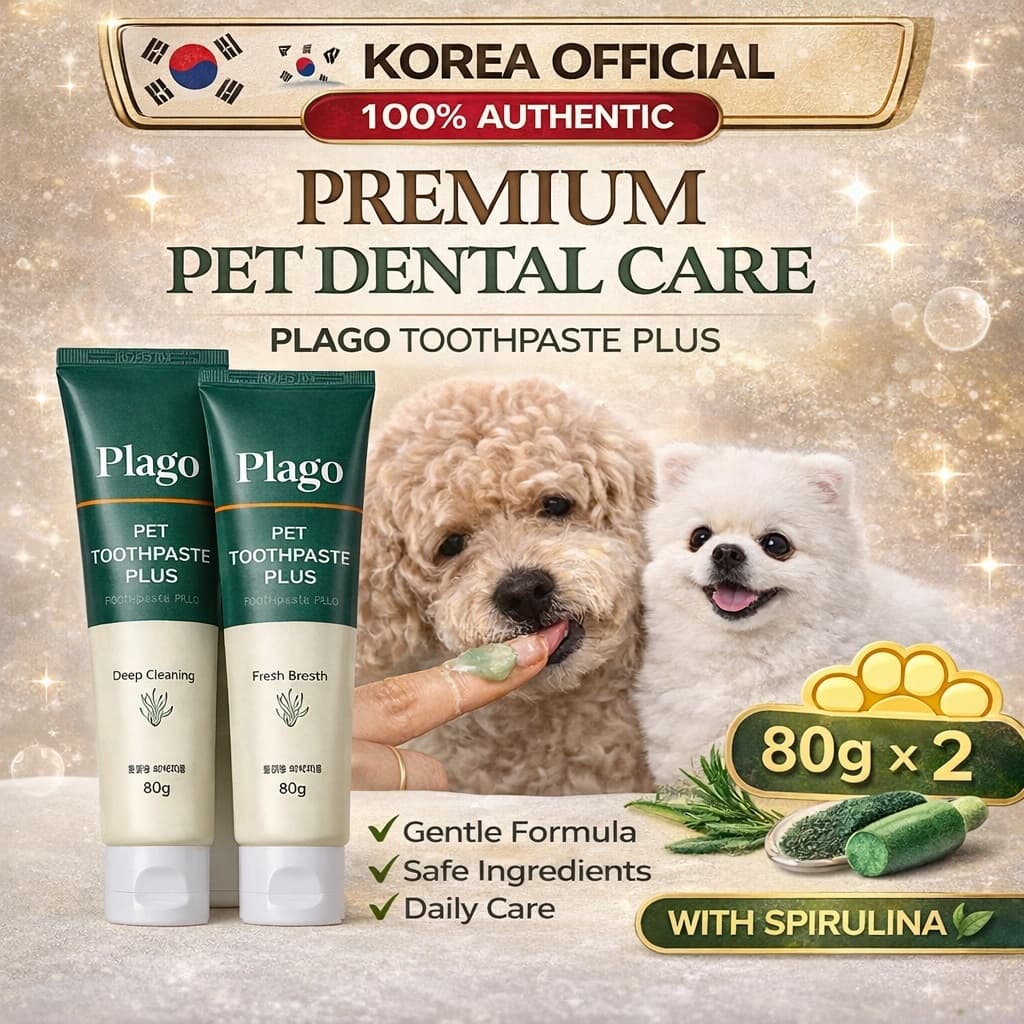 Pasta De Dente Plago Pet Plus Dental Care Spirulina 80g x2 100 % Autêntica Enviado Da Coreia