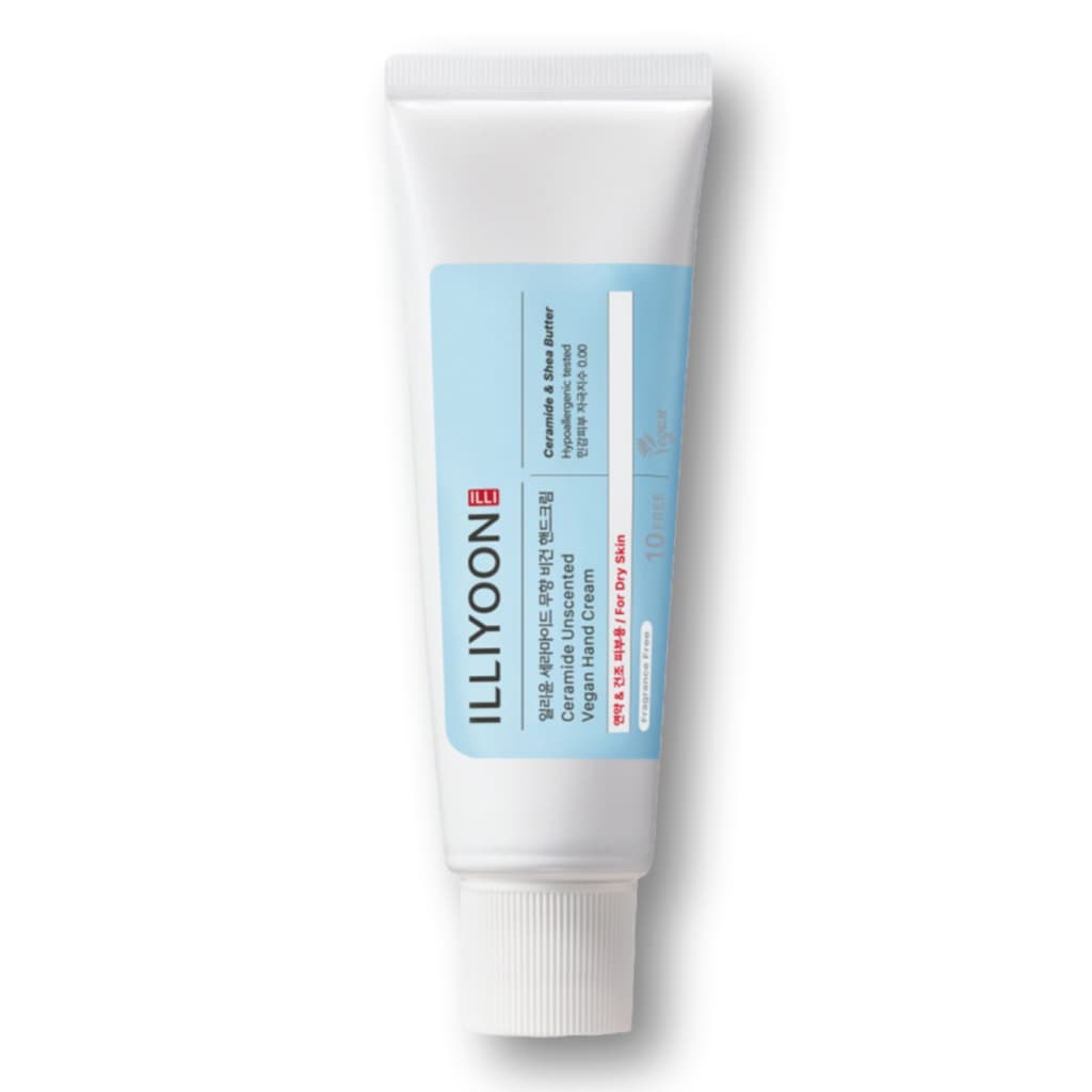 ILLYOON Creme de Mãos Ceramide Vegano Sem Fragrância 50ml | Hand Cream Coreano | Ceramide Cream | Pele Seca