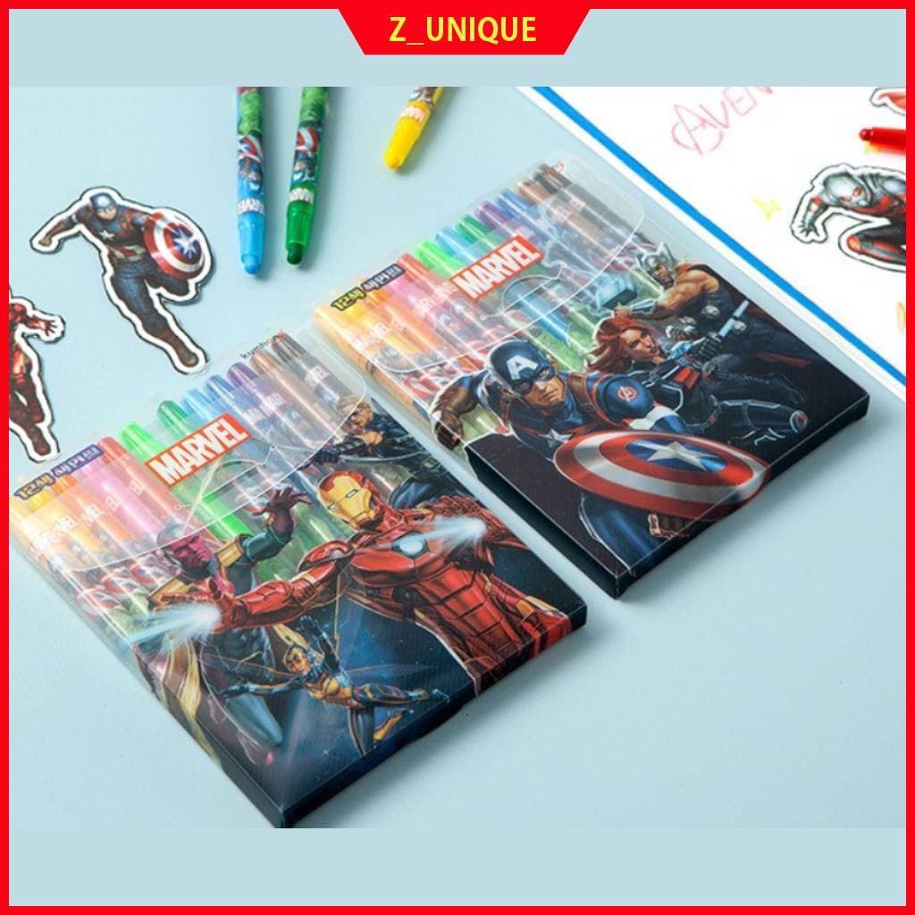 Lápis De Cor Disney Marvel Avengers 20 Cores | Projeto Aleatório Conjunto De Arte De Desenho Infantil Licenciado Oficial