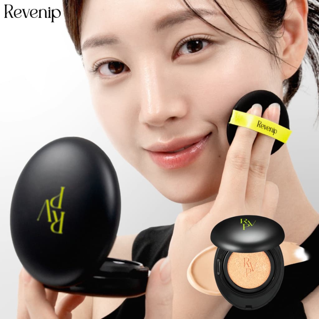 REVENIP Cushion Lifting Cobre Rugas Firmeza Peptídeos Proteção UV Iluminador