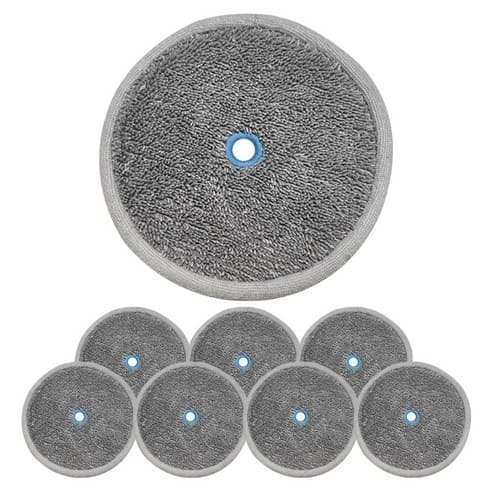 [Everybot] Conjunto De Esfregão De Microfibra Com Três Bordas Giratórias , 8 Peças , Substituição Compatível Para Aspira