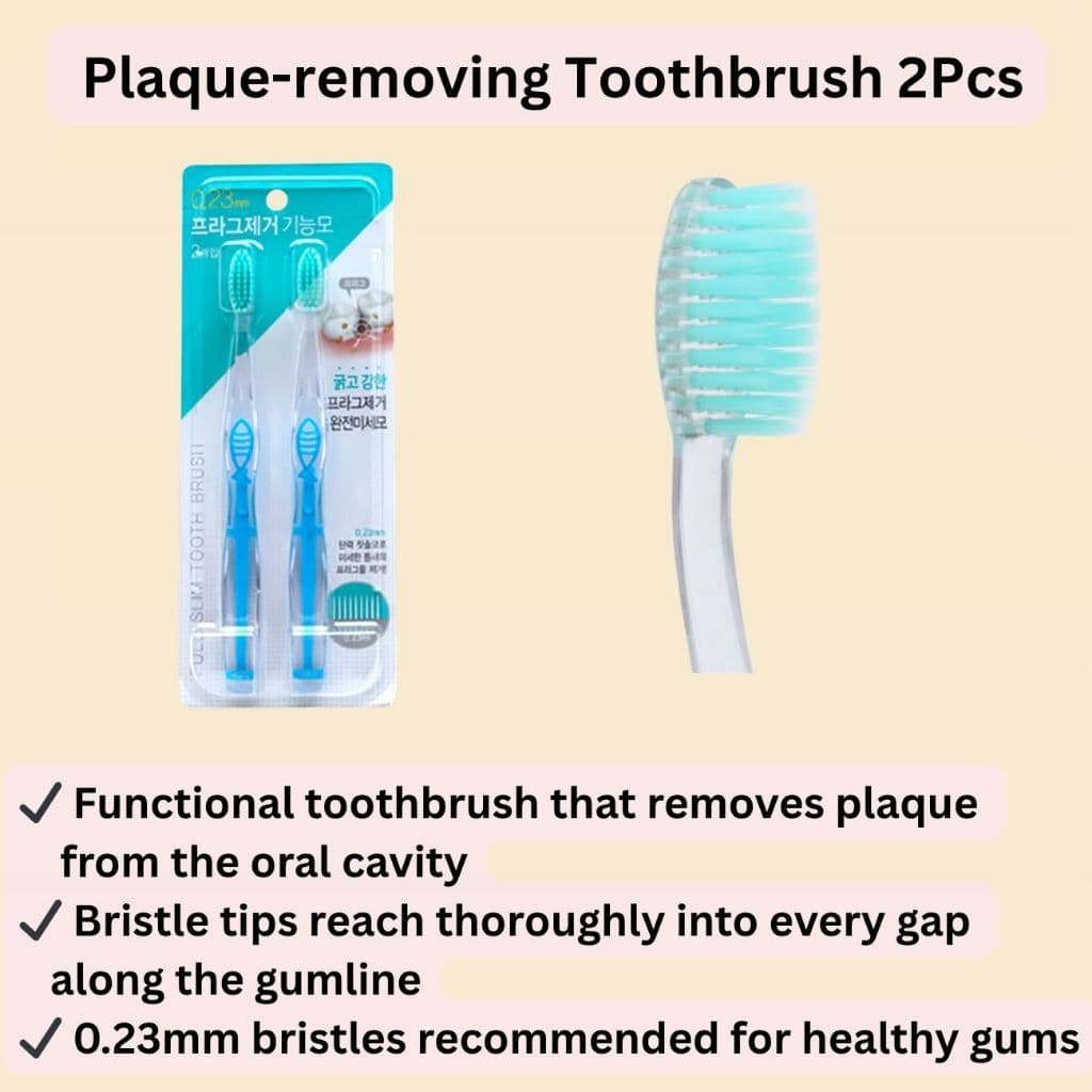 Conjunto De 2 Peças De Escova De Dentes Ultrafina Para Remoção De Placa | Cerdas Macias De 0.23 Mm Limpeza Profunda , Cu