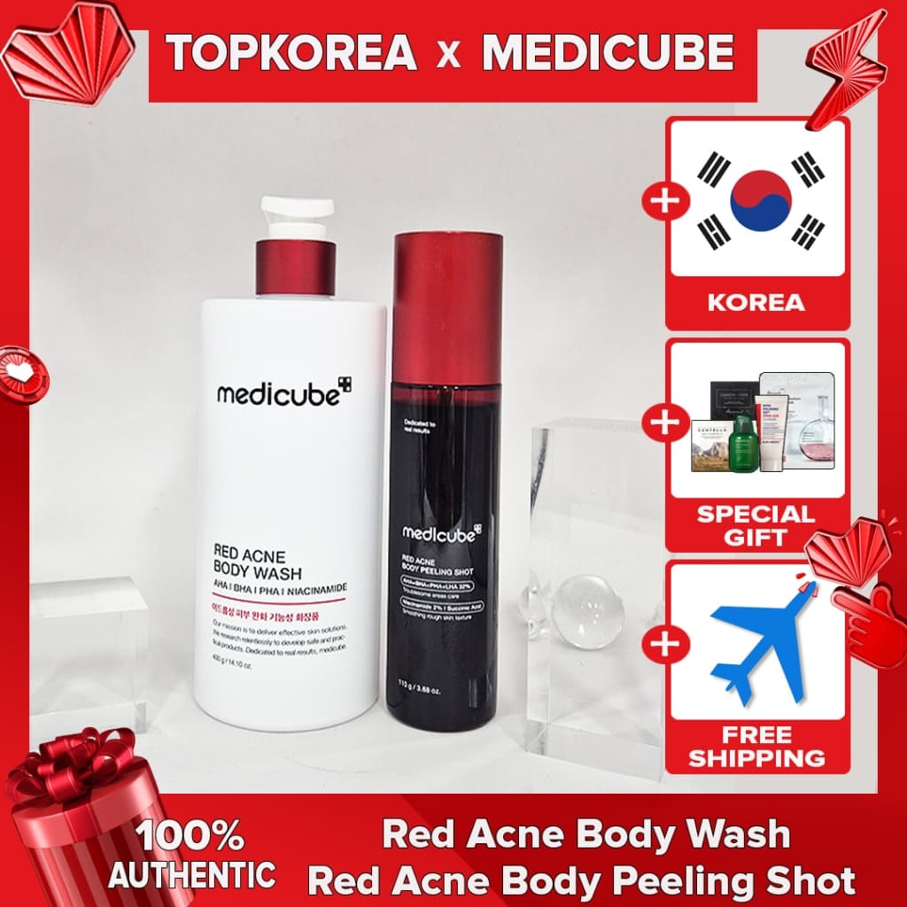 ★ Medicubo Medicube Lavagem Corporal Acne Vermelha 400g/Tiro Peeling 110g TOPKOREA